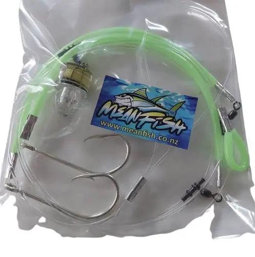 MeanFish Hapuka Rig 14/0 – Heavy Duty Deep Drop Grouper Rig with Light 310lb Trace 2 Hook by NZ Diver