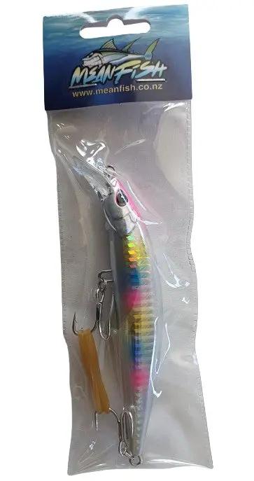 Meanfish 120mm 45g Sinking Minnow Lure with 3D Eyes by NZ Diver