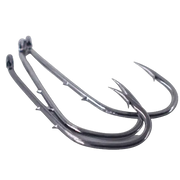 50pcs Double-backed 6/0 High Carbon Fishing Hooks by NZ Diver