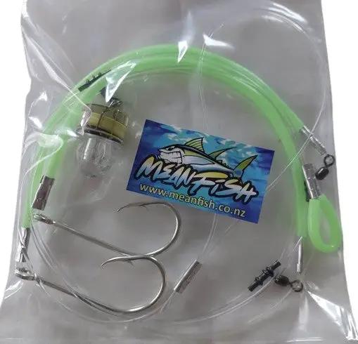 MeanFish Hapuka Rig 14/0 – Heavy Duty Deep Drop Grouper Rig with Light 310lb Trace 2 Hook by NZ Diver