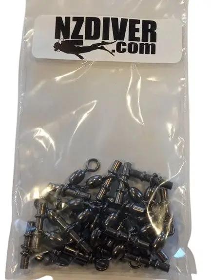 Sleeve with Crane swivel 1.9mm PKT 20 by NZ Diver