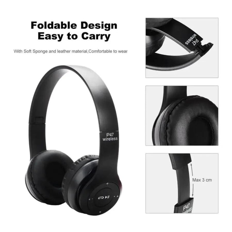 P47 Wireless Headphones with Mic by 9eight5