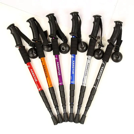 Outdoor Folding Ultra-Light Trekking Poles - 4-Section Aluminum Alloy Hiking Poles 500g | Compact & Portable by Mead's Supply & Equipment Outfitters limited