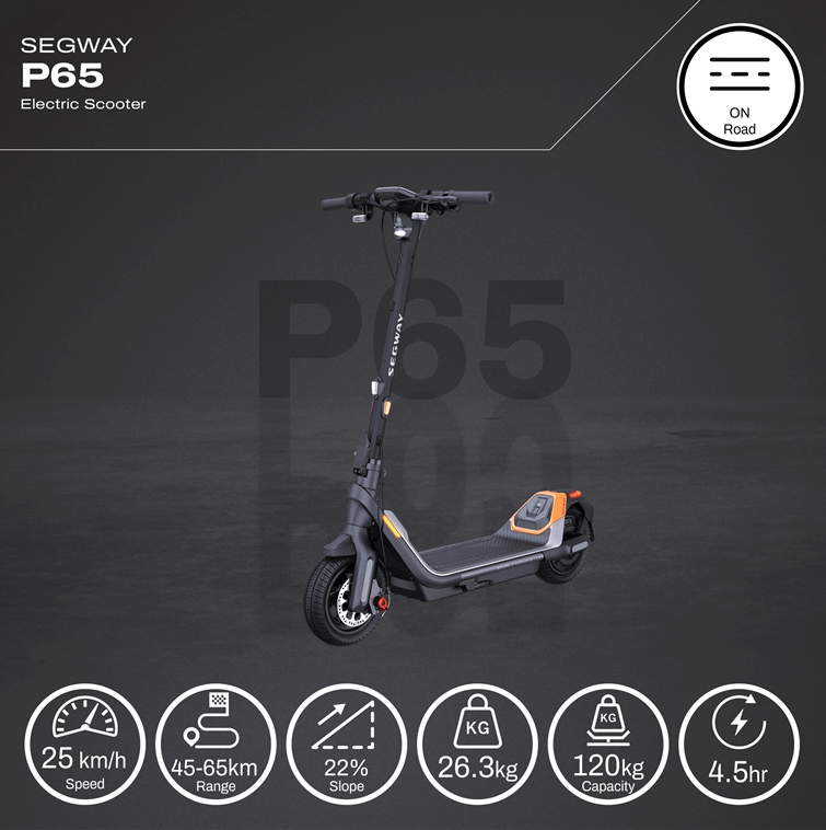 Kiwi eRide Kiwi eRide Segway Ninebot P65 Eletric Scooter Segway Ninebot P65 Eletric Scooter