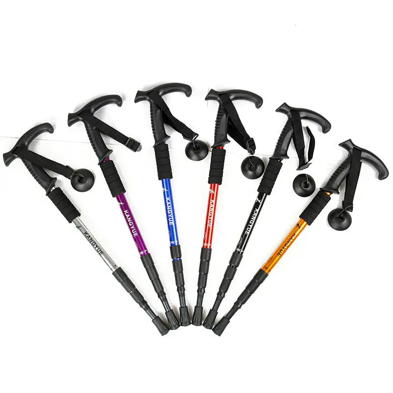 Outdoor Folding Ultra-Light Trekking Poles - 4-Section Aluminum Alloy Hiking Poles 500g | Compact & Portable by Mead's Supply & Equipment Outfitters limited