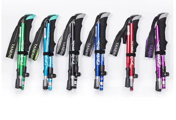 Ultra-Light 5-Section Folding Trekking Pole | Aluminum Alloy Hiking Pole by Mead's Supply & Equipment Outfitters limited