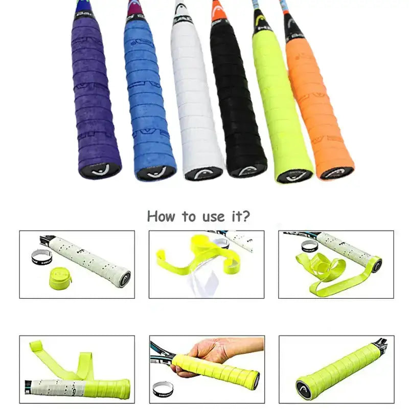 Padel Racket / Tennis Racket Non-Slip Sweat Absorbing Grip Tape (5 Pcs) by Habicare