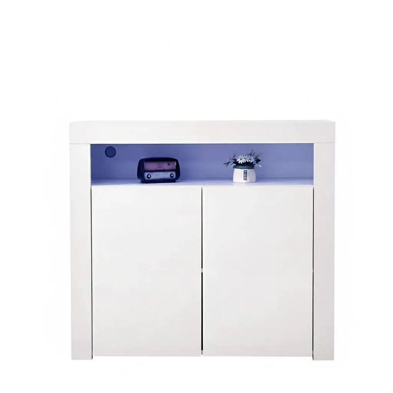Panana' 2-door Side Cabinet with LED light (7colors) by sue-e furniture