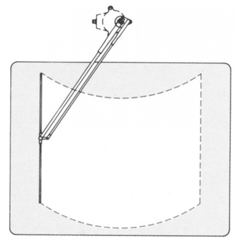 Diagram illustrating the Hardtop Premium Wiper package 64mm shaft assembly with Pantograph Arm.