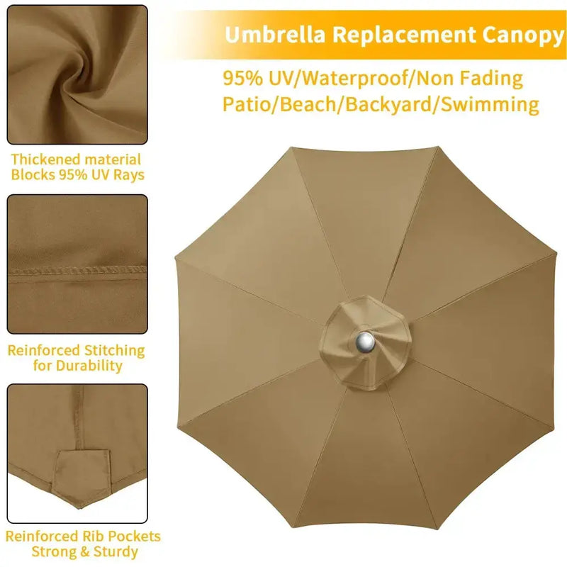 Parasol Replacement Cover – 6 or 8 Ribs (6 colours available) by Habicare