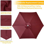Parasol Replacement Cover – 6 or 8 Ribs (6 colours available) by Habicare