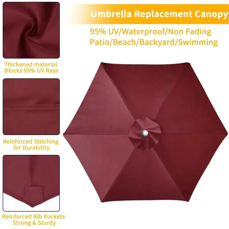 Parasol Replacement Cover – 6 or 8 Ribs (6 colours available) by Habicare