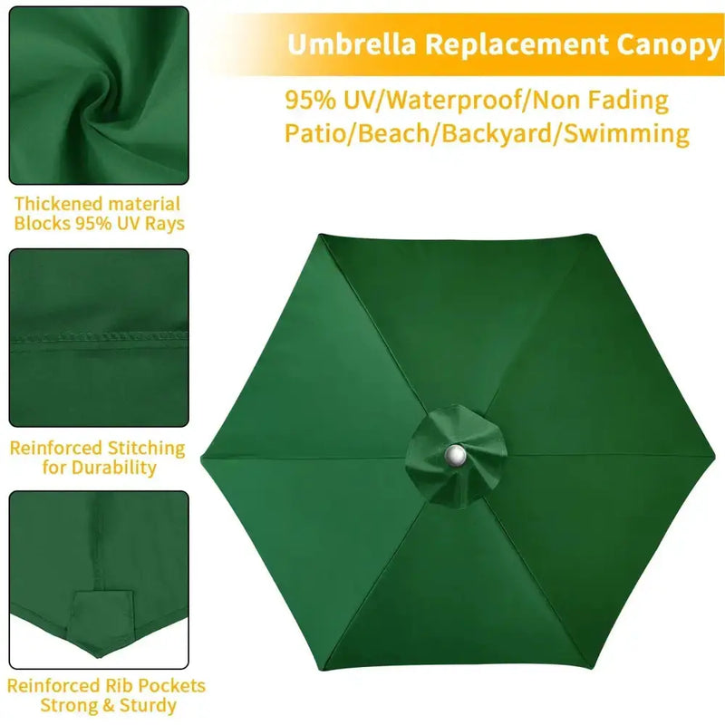 Parasol Replacement Cover – 6 or 8 Ribs (6 colours available) by Habicare