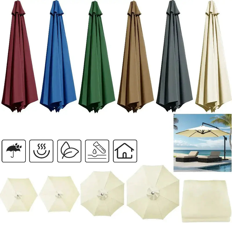 Parasol Replacement Cover – 6 or 8 Ribs (6 colours available) by Habicare