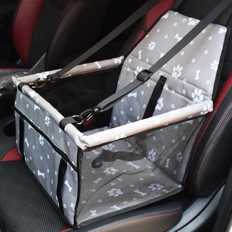 Waterproof Pet Cat Dog Car Seat Cover - Grey Pawn Bone by dealonline.co.nz