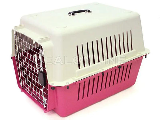 Large 68CM Dog/Cat/Pet Travel Cage/Carrier/Crat - PINK by dealonline.co.nz