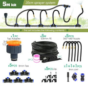 PE Hose with Adjustable Misting Sprayer & Pump Kit for Garden (different sizes available) by Habicare