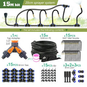 PE Hose with Adjustable Misting Sprayer & Pump Kit for Garden (different sizes available) by Habicare