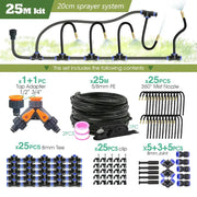 PE Hose with Adjustable Misting Sprayer & Pump Kit for Garden (different sizes available) by Habicare