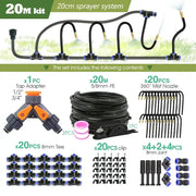 PE Hose with Adjustable Misting Sprayer & Pump Kit for Garden (different sizes available) by Habicare