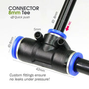 PE Hose with Adjustable Misting Sprayer & Pump Kit for Garden (different sizes available) by Habicare