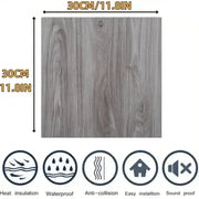 Peel & Stick Waterproof Vinyl Plank Flooring (4 sizes & 10 designs available) by Habicare