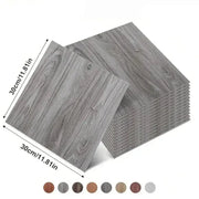 Peel & Stick Waterproof Vinyl Plank Flooring (4 sizes & 10 designs available) by Habicare