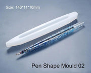 Pen Shape Resin Moulds Cylinder Shaped Epoxy Casting Moulds Ballpoint Pen Silicone Moulds for DIY by Resin Art NZ