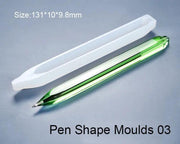 Pen Shape Resin Moulds Cylinder Shaped Epoxy Casting Moulds Ballpoint Pen Silicone Moulds for DIY by Resin Art NZ
