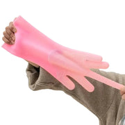 Pet Grooming Gloves Silicone (Pink & Blue) by Habicare