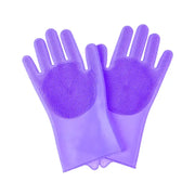 Pet Grooming Gloves Silicone (Pink & Blue) by Habicare
