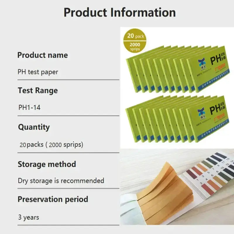 PH Litmus Paper Test Strips – 2000 Strips by Habicare