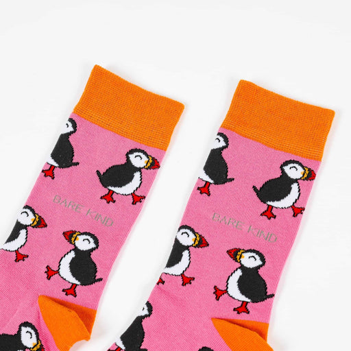 Save the Pink Puffin Bamboo Socks by Barekind NZ