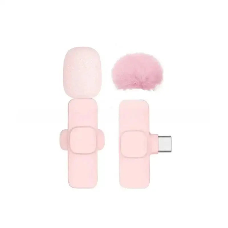 Pink Wireless Lavalier Mic for iPhone & Android (various type of sets available) by Habicare