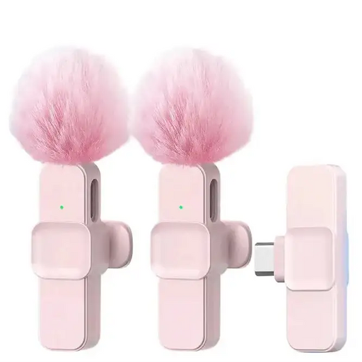 Pink Wireless Lavalier Mic for iPhone & Android (various type of sets available) by Habicare