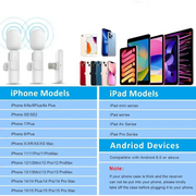 Pink Wireless Lavalier Mic for iPhone & Android (various type of sets available) by Habicare