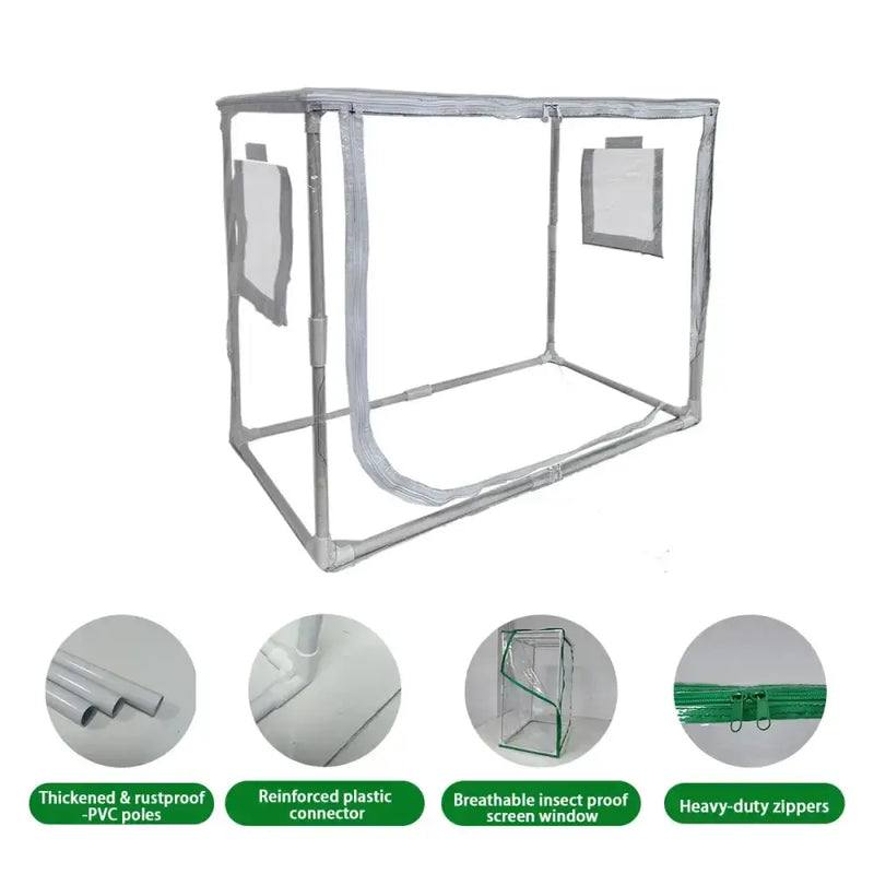 Habicare All-Season Plant Greenhouse with Transparent Double-Layer Fabric and Ventilation All-Season Plant Greenhouse with Transparent Double-Layer Fabric and Ventilation