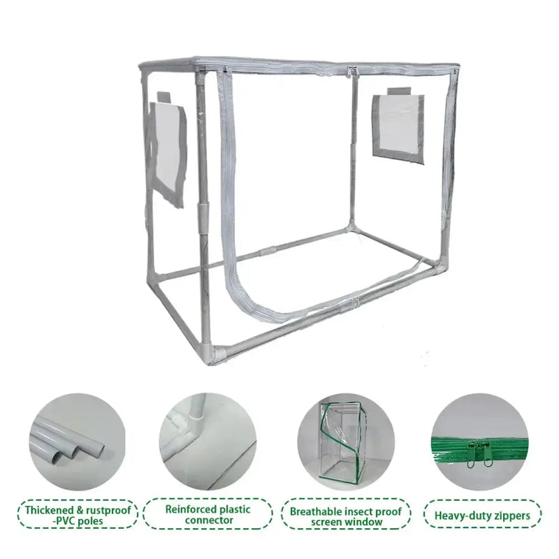 Habicare All-Season Plant Greenhouse with Transparent Double-Layer Fabric and Ventilation All-Season Plant Greenhouse with Transparent Double-Layer Fabric and Ventilation