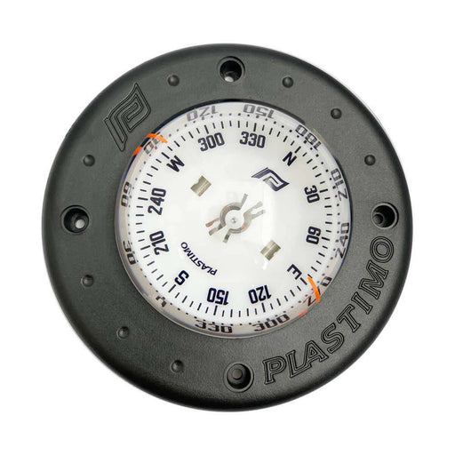 Plastimo Compass Mini-C Dual Reading Conical BK for dinghy sailing and cruising, featuring easy installation and gimballed design.