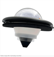 Plastimo Compass Mini-C Dual Reading Conical BK view from side, showing black design and gimballed magnetic cell.