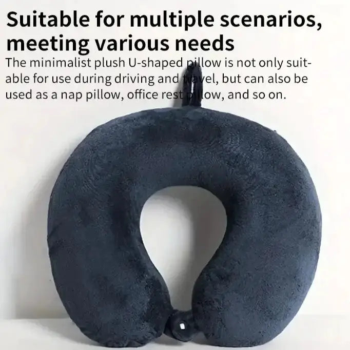 Plush U-Shaped Travel Neck Pillow (3 colours available) by Habicare