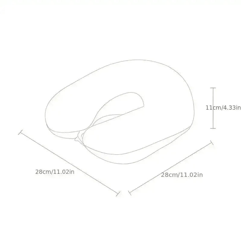 Plush U-Shaped Travel Neck Pillow (3 colours available) by Habicare
