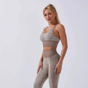 Seamless Snake Print Yoga Set for Women - Moisture-Wicking 2-Piece Activewear | Fitness Outfit by Mead's Supply & Equipment Outfitters limited
