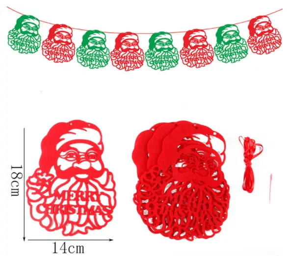 40PCS Merry Christmas Banner Decorations Bunting Sign by salelink.co.nz