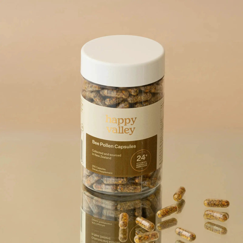 Bee Pollen Capsules 300 by Happy Valley Honey