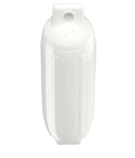 G3 Polyform Utility Fender 145X515mm - durable boat fender with blue reinforced rope holes, inflatable and resistant to solvents.