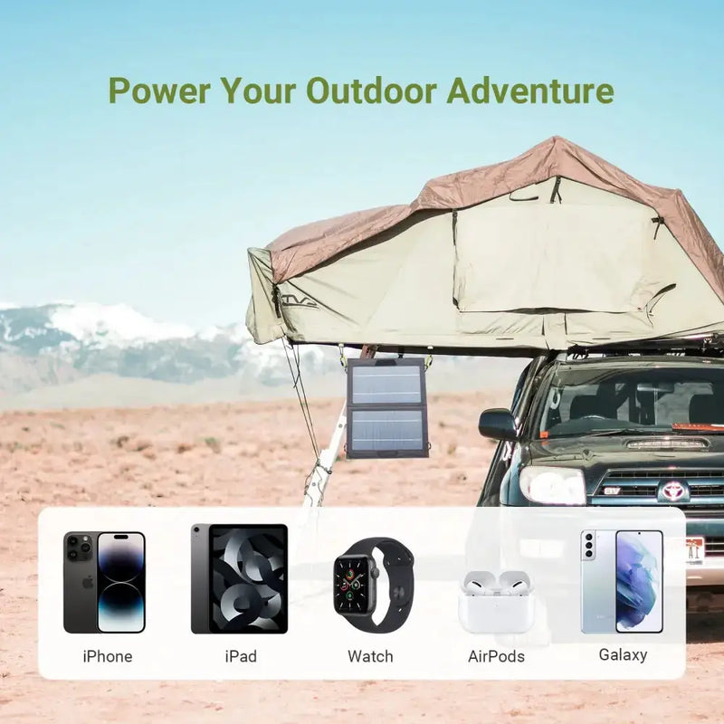 Portable 10W Solar Panel USB Output by Habicare
