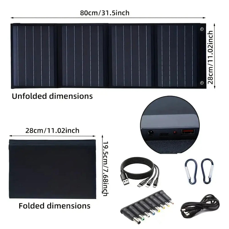 Portable 120W Solar Charging Panel Waterproof by Habicare