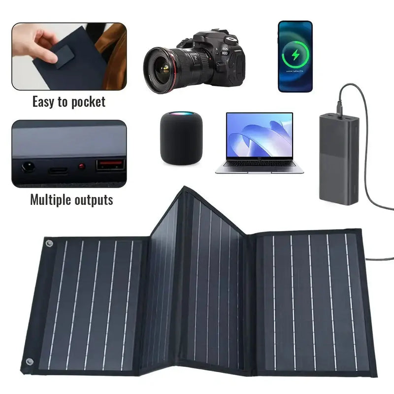 Portable 120W Solar Charging Panel Waterproof by Habicare