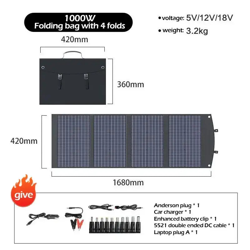 Portable 200W Solar Charger with Bag by Habicare